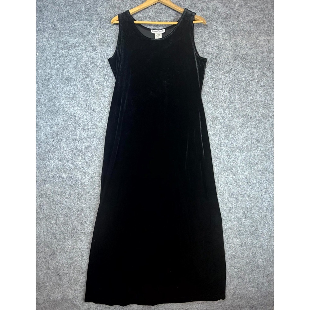 Ronni Nicole Dress Womens‎ 14 Black Vintage Velvet 90s Witchy Goth Maxi A-Line